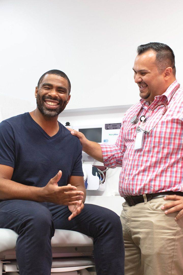 Patient at crossover health center enjoying primary healthcare services