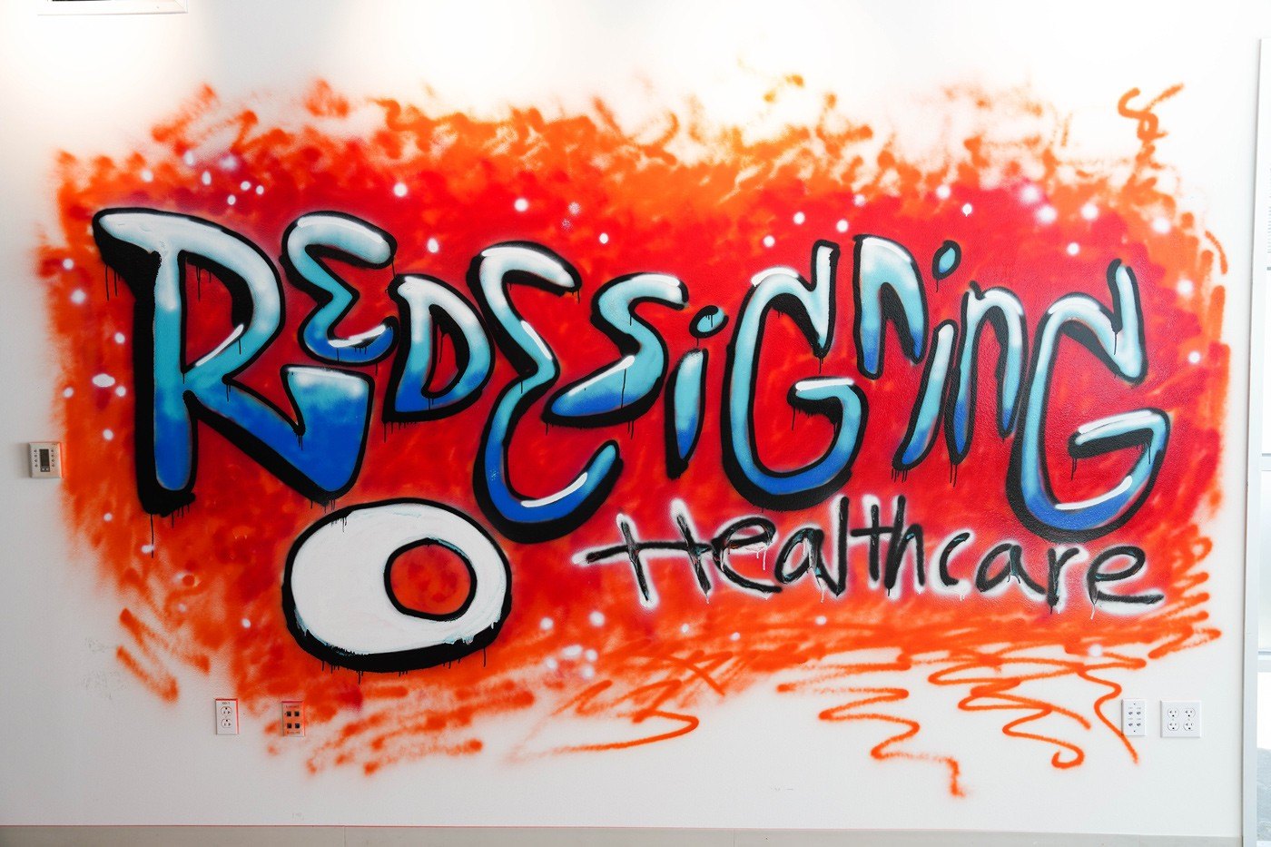 redesigning health care graffiti art for Crossover Health centers